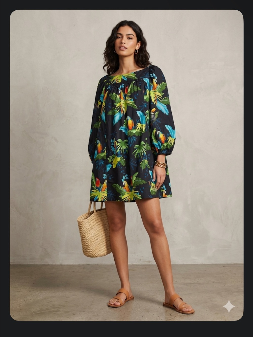 Marc Jacobs Tropical Print Mini Dress in Black, Blue, Green, Yellow, Orange NWT